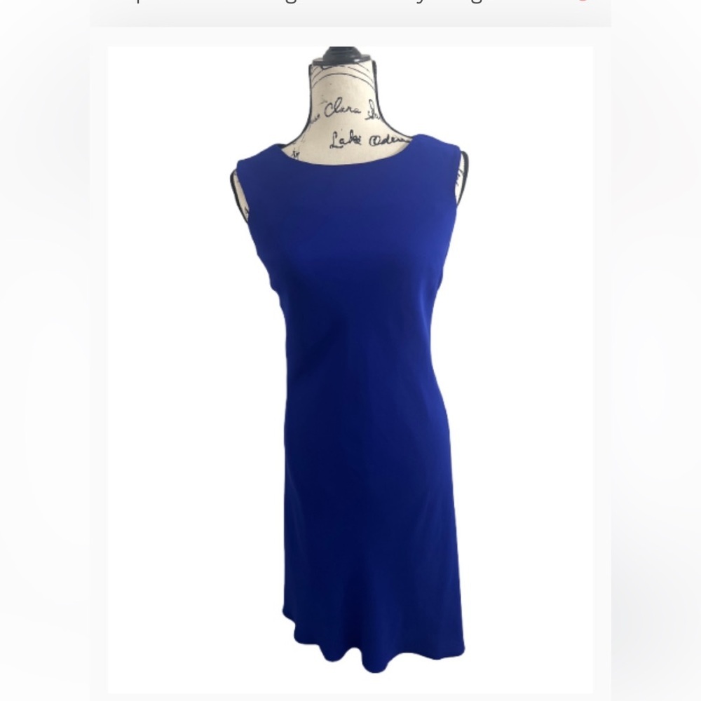 Evan Picone Royal Blue ‎ Dress knee length Aline Sleeveless